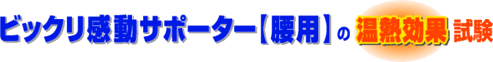ビックリ感動サポーター【腰用】の温熱効果試験